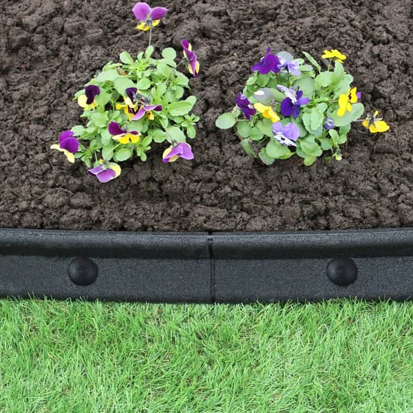 6 stk Fleksible rabatkanter - sort | Rabatkanterne Garden
