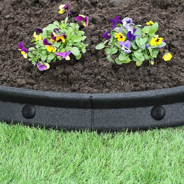 6 stk Fleksible rabatkanter - sort | Rabatkanterne Garden