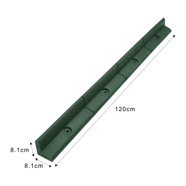 4 st Gröna 1.2 m Böjbara Rabattkanter UV-Resistent Brun Gummi 120 cm Vädertålig Rabattkant Trädgård Gräsmatta Kant Avdelning Avskiljning Gräsklippare