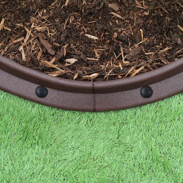 Brown Flexible Lawn Edging Garden UV Resistant and Weatherproof Rubber