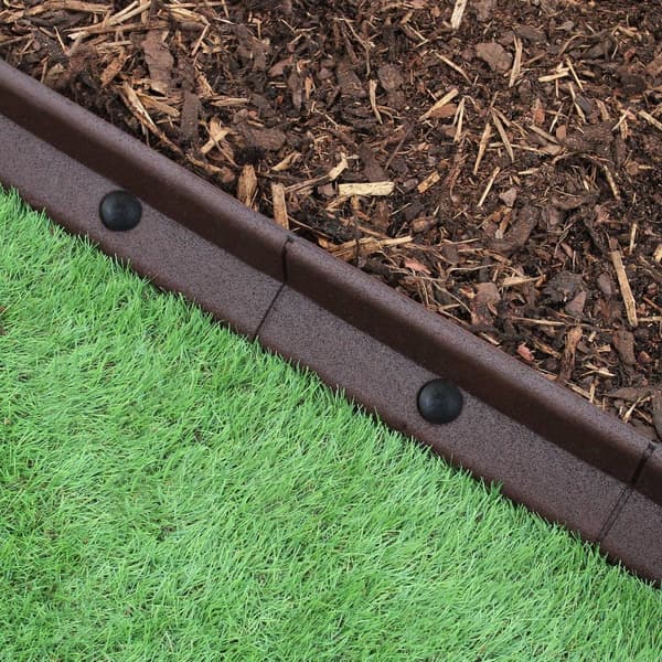Brown Flexible Lawn Edging Garden UV Resistant and Weatherproof Rubber