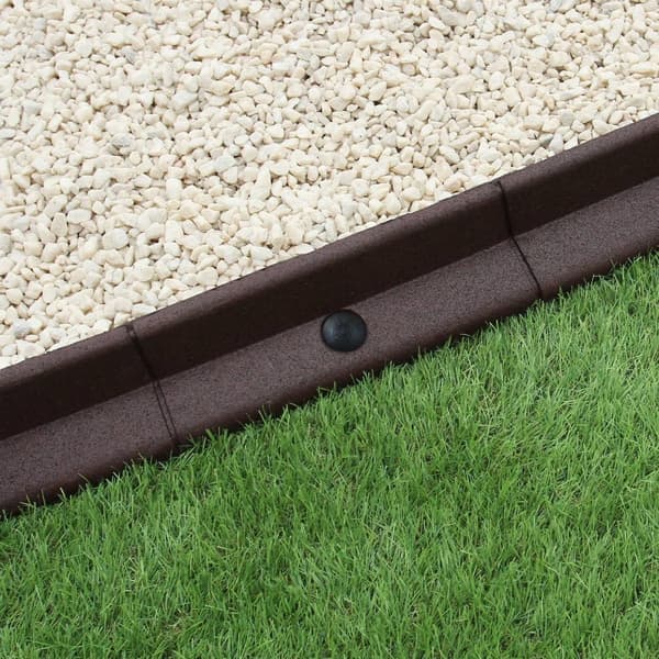 Brown Flexible Lawn Edging Garden UV Resistant and Weatherproof Rubber