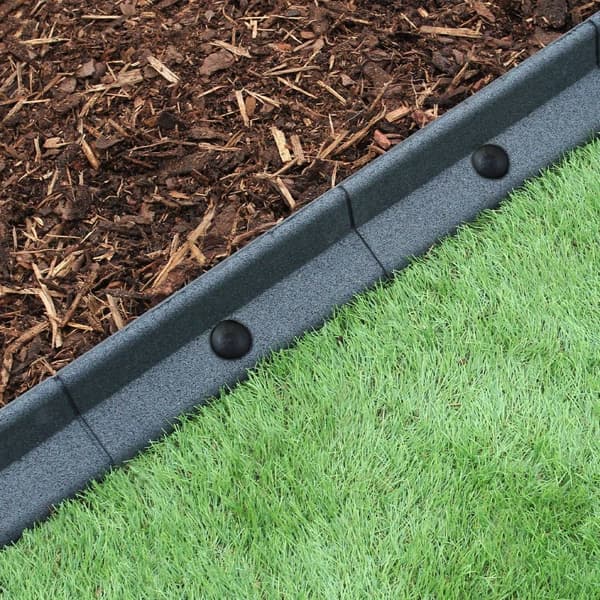 Grey Flexible Lawn Edging Garden UV Resistant and Weatherproof Rubber