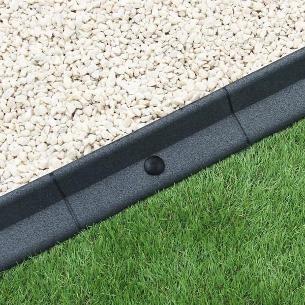 Grey Flexible Lawn Edging Garden UV Resistant and Weatherproof Rubber