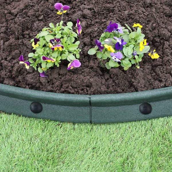 Green Flexible Lawn Edging Garden UV Resistant and Weatherproof Rubber