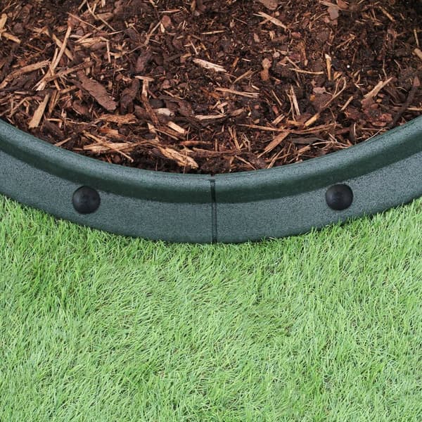 Green Flexible Lawn Edging Garden UV Resistant and Weatherproof Rubber