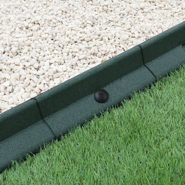 Green Flexible Lawn Edging Garden UV Resistant and Weatherproof Rubber