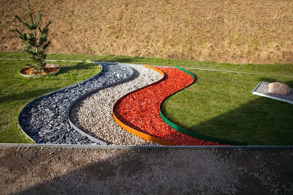 Plænekanter af metal 18,5 cm x 120 cm Grøn