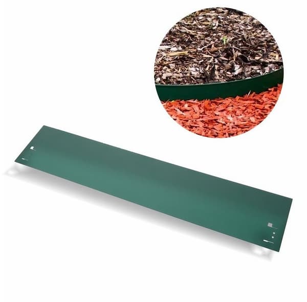 Plænekanter af metal 18,5 cm x 120 cm Grøn