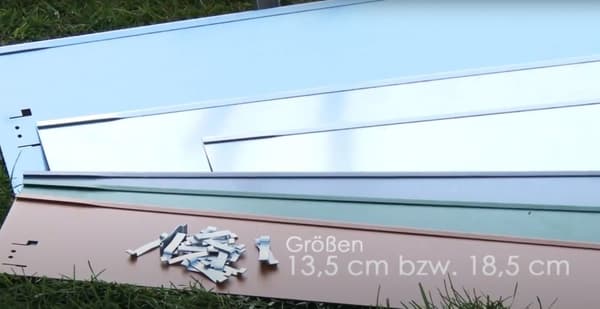 Plænekanter af metal højde 13,5-18,5 cm længde 120 cm, Farve:Brun, Størrelse:10 stk 13.5 cm