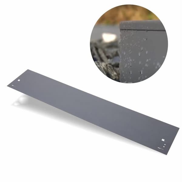Plænekant Metal 13,5 cm x 120 cm Grå | sengekant | sengekant | sengekanter