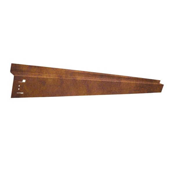 Edullinen reunus pyöränkotelolla Corten terästä, puutarhareuna - 120 x 9,5 cm