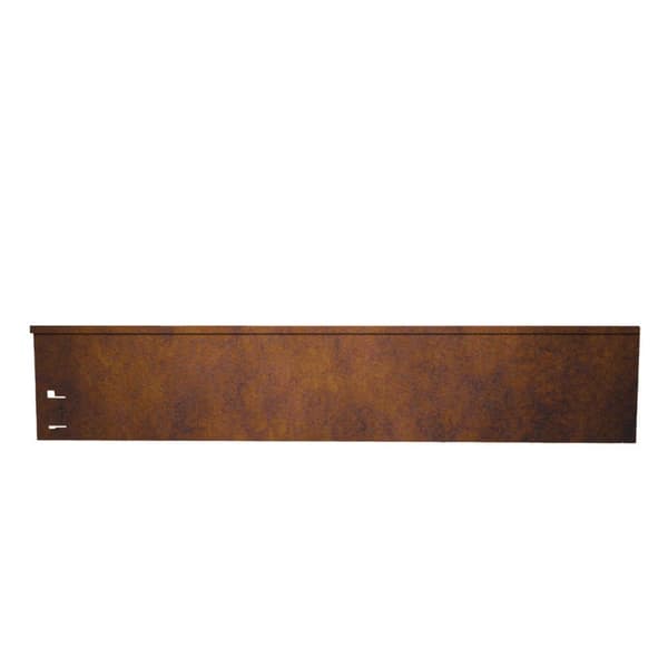 Reuna, Ruohoreuna, Puutarhareuna, Reunalevy, Teräsreuna, Reunatuki Corten-teräs 113 cm pitkä, 13,5 18,5 cm korkea Päätykappale, Leveys: 13,5 cm