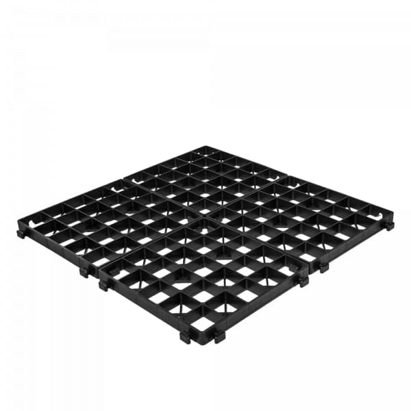 10 tuotteen paketti. Puutarharitilä OPTIMAL GRID musta, korkeus 30mm / 333x333mm