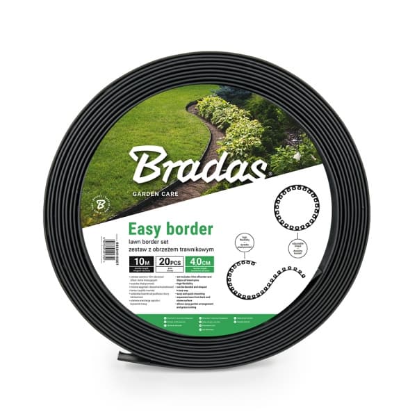 Sæt med 3 produkter. Plænekantsæt EASY BORDER, 40mm sort