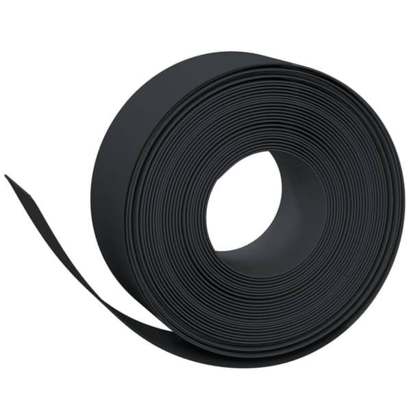 vidaXL Rabattkant svart 5 st 10 m 20 cm polyeten -  Trädgårdsramar & kanter