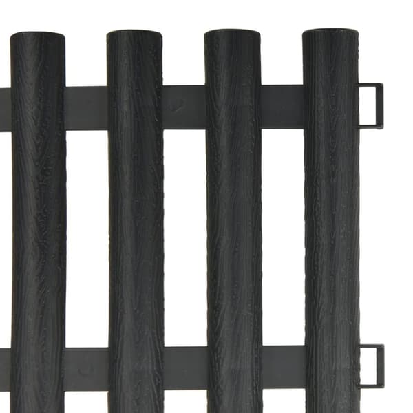 vidaXL Rabattkant 17 delar antracit 10 mm PP -  Trädgårdsramar & kanter
