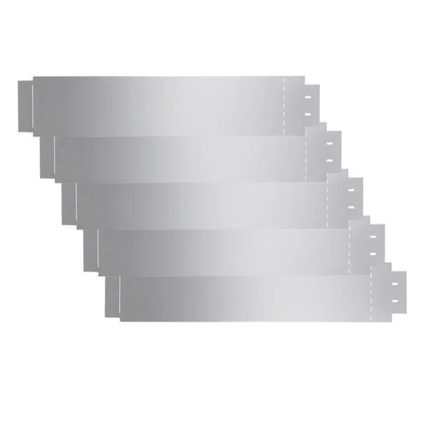 The Living Store havekanter 5 stk. galvaniseret stål 100 x 20 cm -  Bedafgrænsning