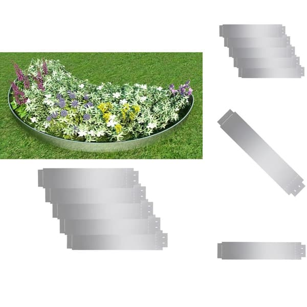 Bedafgrænsning - Living havekanter 5 stk. galvaniseret stål 100 x 20 cm
