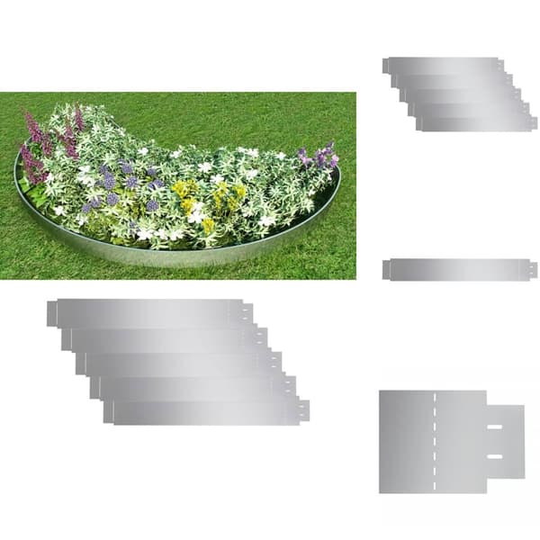 Bedafgrænsning - Living fleksibel bedkant 5 stk. 100x14 cm galvaniseret stål