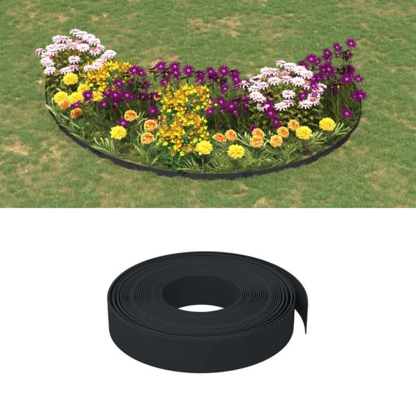 Puutarhareunus 2 kpl musta 10 m 10 cm polyeteeni - Puutarhareunus - Puutarhareunukset - Home & Living