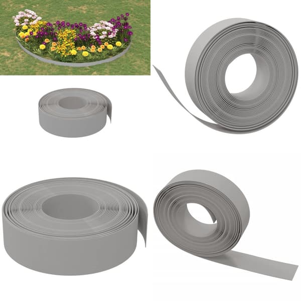 Rabattkant grå 10 m 15 cm polyeten - Rabattkant - Rabattkanter - Home & Living