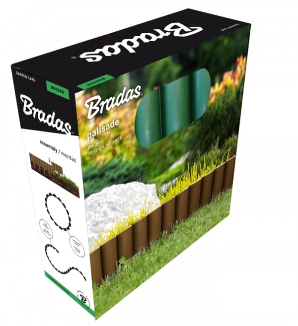 Set med 2 produkter. Gräsmatta kant gräns Palgarden Green - 2,5m
