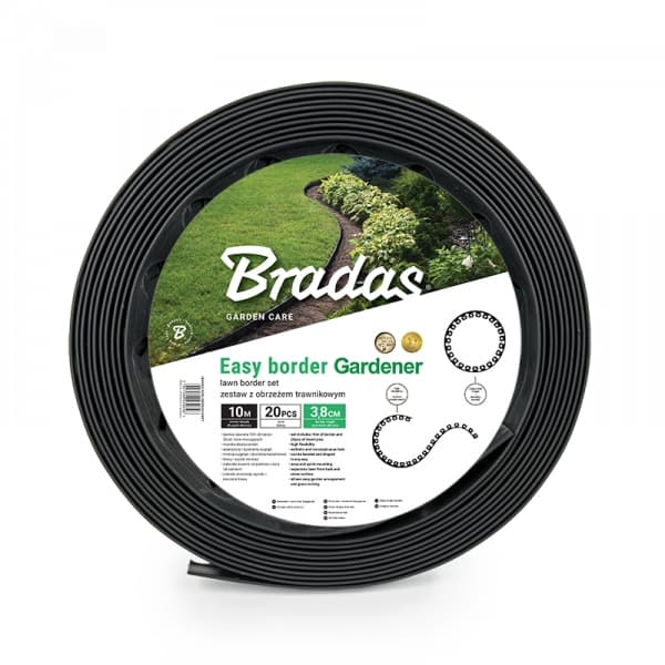 Set of 3 products. Lawn border set EASY BORDER 50mm, grafit