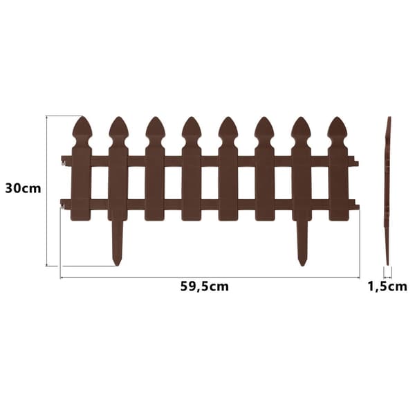 Plonos trädgårdsbård 240 cm PL-963 brun