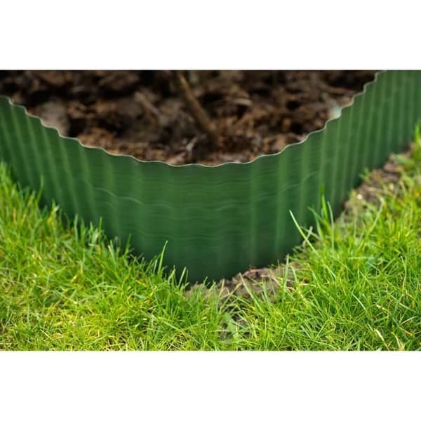 Grøn polyethylen græskant H15 cm x 9 m - NATURE