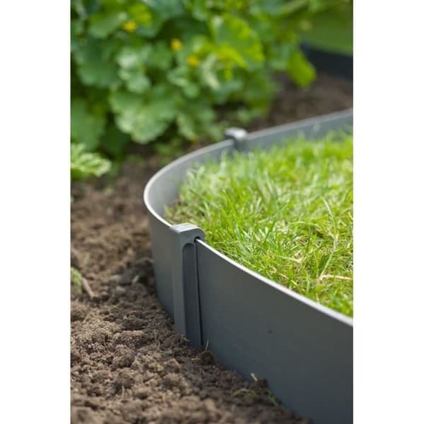 Kantpinnar för trädgården - NATURE - Grå polypropenankare - 10-pack