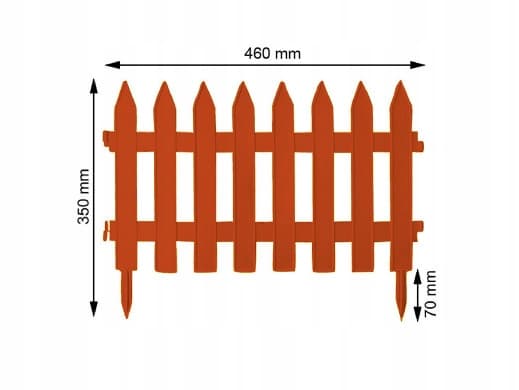 Plastikhegn 3,2 m terrakotta