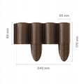 Miniatyrbillede 2 af 5: Havepalisade plast brun 2,4m græsplæne