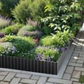 Pikkukuva 7 / 7: OBOSOETgarden Border, aaltoileva galvanoitu puutarhareunus, joustava kukkapenkkireunus puutarhan harrastajille ja maisemointiin