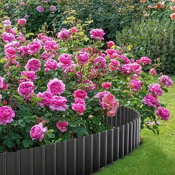 Bomclap havehegn, bølgeformet galvaniseret dekorativt hegn, DIY fleksibel blomsterbedramme til haveelskere og landskabsdesign