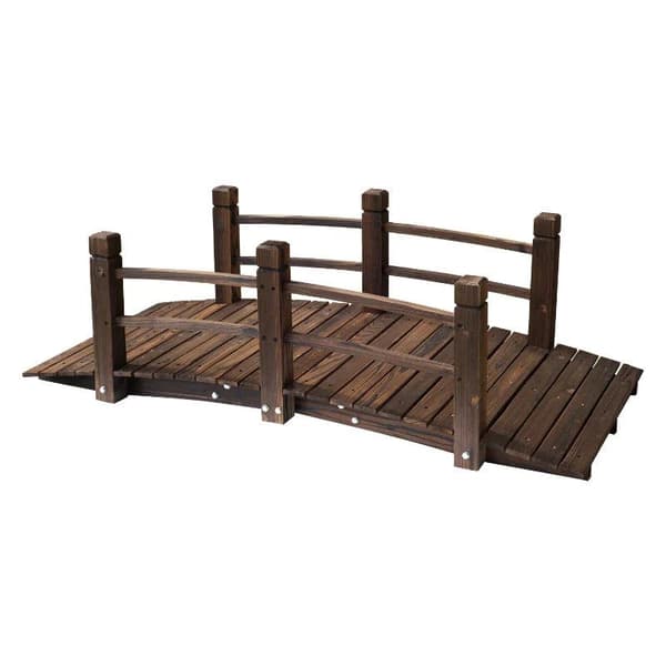 Rootz Garden Bridge - Träbro - Bro - Träspång - Pond Bridge - Mörkbrun - 152,5Lx67Bx48H cm