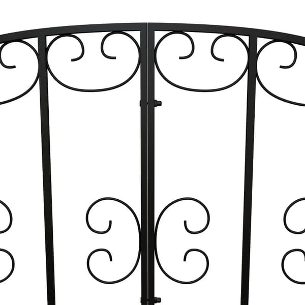 Rootz Garden Bridge - Vintage Style - Puutarhalammen koristelu - Kaareva sillan runko - Metalli - Musta - 119x67x70cm