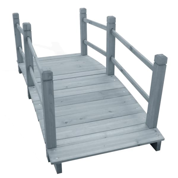 vidaXL Puutarhasilta harmaa 140x60x56 cm täysi kuusi -  Puutarhasillat