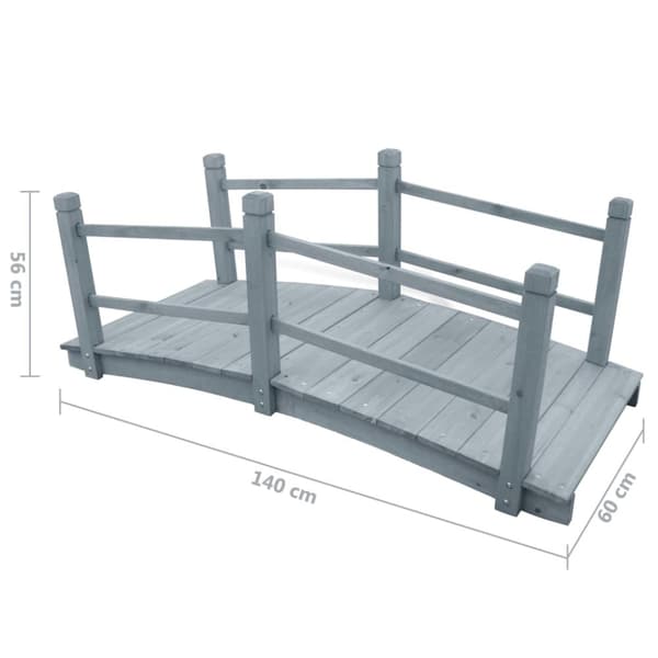 vidaXL Puutarhasilta harmaa 140x60x56 cm täysi kuusi -  Puutarhasillat