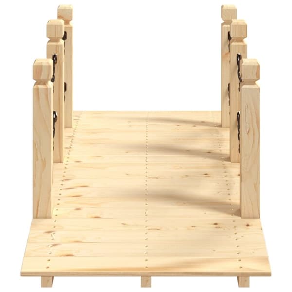The Living Store havebro med kædegelænder 150x67x56 cm massivt grantræ - Havebroer
