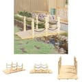 Miniatyrbillede 1 af 7: The Living Store havebro med kædegelænder 150x67x56 cm massivt grantræ -  Havebroer