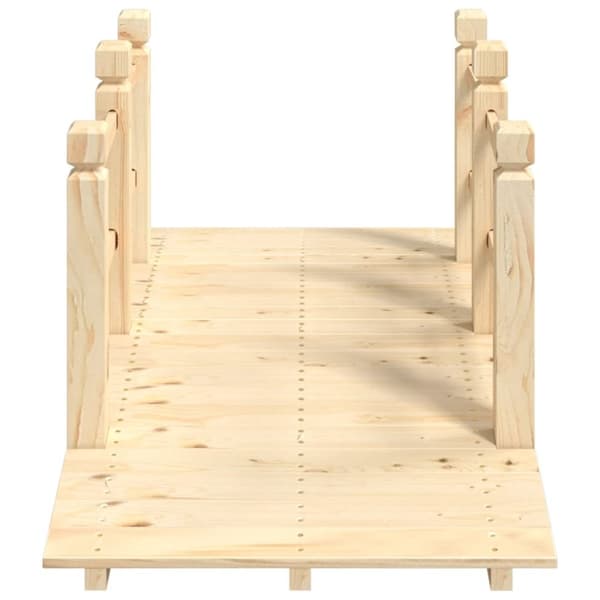 The Living Store havebro med gelænder 150x67x56 cm massivt grantræ - Havebroer