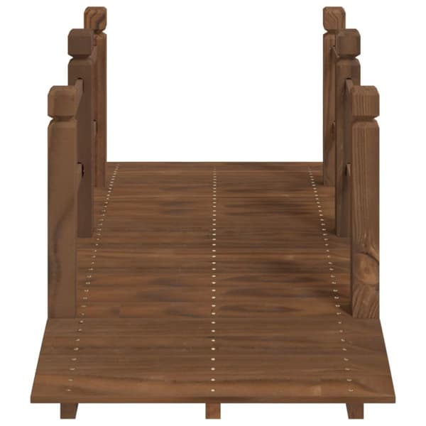 The Living Store havebro med gelænder 150x67x56 cm massivt grantræ - Havebroer