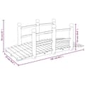 Miniatyrbillede 7 af 7: The Living Store havebro med gelænder 150x67x56 cm massivt grantræ -  Havebroer