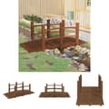 Miniatyrbillede 1 af 7: The Living Store havebro med gelænder 150x67x56 cm massivt grantræ -  Havebroer