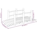 Miniatyrbillede 7 af 7: Havebroer - Living havebro med gelænder 150x67x56 cm massivt grantræ