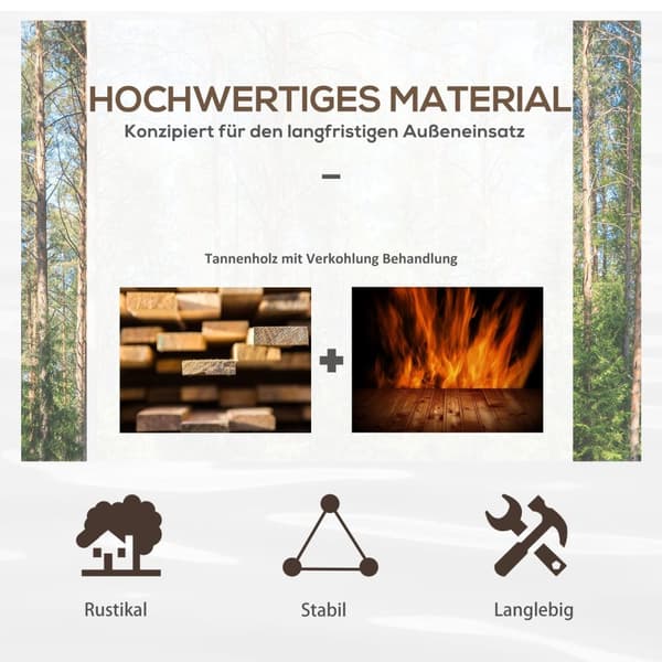 Rootz Garden Bridge - Wood Pond Bridge - Fir Wood Walkway - Stöd 150 kg - Rustik design - 100 cm x 50 cm x 37 cm