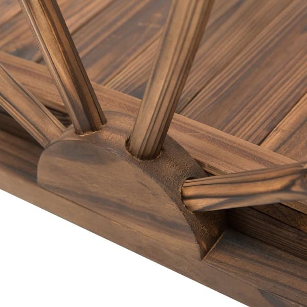 Rootz Garden Bridge - Wood Pond Bridge - Fir Wood Walkway - Stöd 150 kg - Rustik design - 100 cm x 50 cm x 37 cm