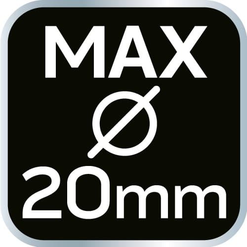 Städbeskärare 210 mm, räckvidd upp till 20 mm, aluminium, handtag täckt med TPR-gummi