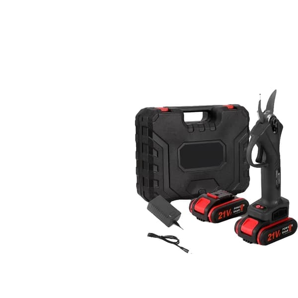 21V Trådløs Elektrisk Beskærer, SK5 Stål Klinger, Genopladeligt 1200mAh Batteri,Type A Rød 2 BAT